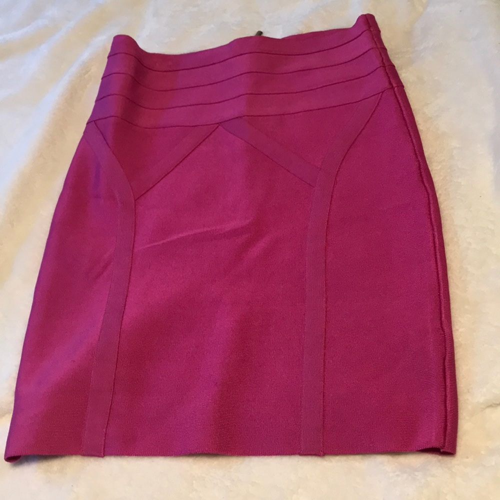 Hot pink BeBe bodycon skirt